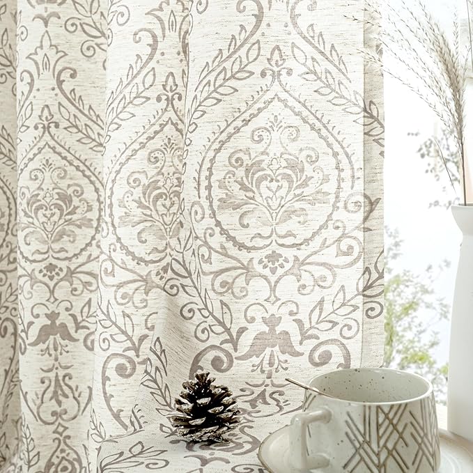 Linen Curtains 54 inch Length 2 Panels - Image 2