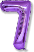 7th Birthday Number Balloon for Girls, 40 Inch Giant Mylar Purple 7 Balloon by Isndare