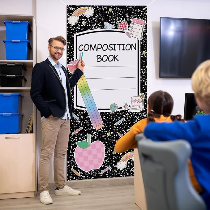 Hunnmingre Composition Book Classroom Decor Back to School Door Decorations - Image 5