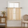 YJ YANJUN Boho Lace Curtains 30 inch Length 2 Panels, Vintage Floral Crochet by YJYANJUN
