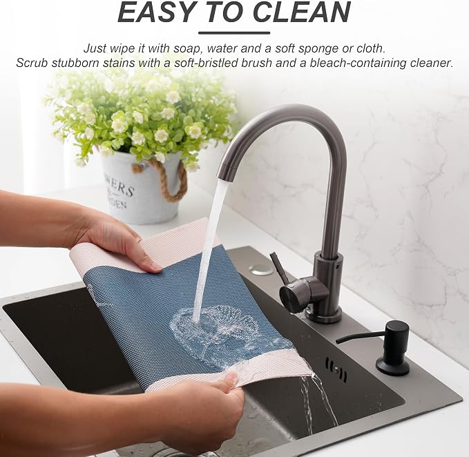 Placemats Set of 4 Washable Indoor | Outdoor Vinyl Place Mats - Image 3