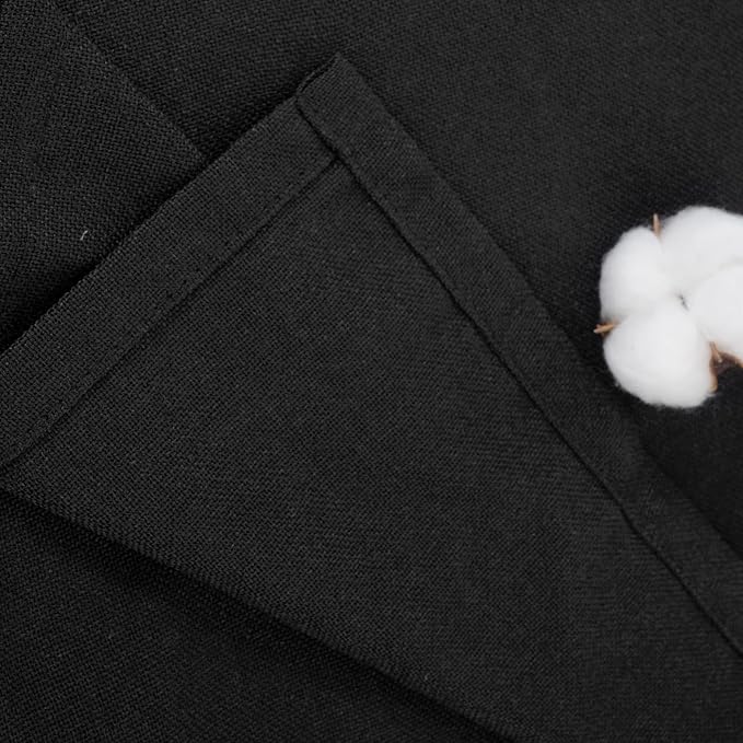 YoungsTex Black Curtains Linen 95 Inch Length, Light Filtering Drapes Bronze - Image 9