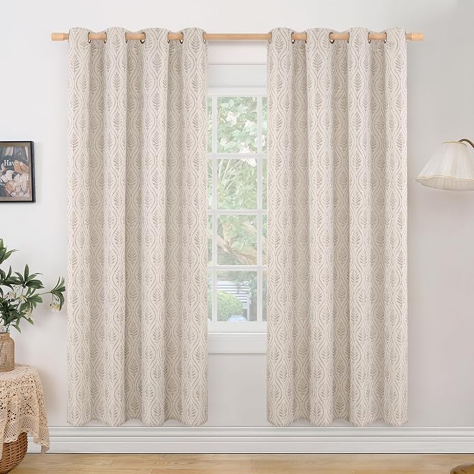 BGment Camel Curtains for Living Room 72 Inches Long, Natural French Country by BGment