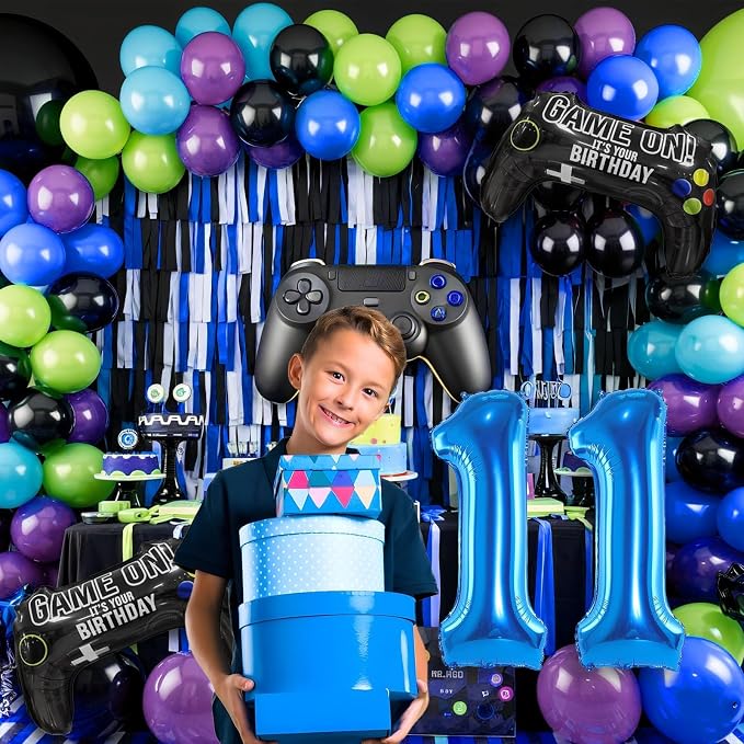 11th Birthday Video Game Balloons Arch, 11th Game Party Balloons Garland Kit - Image 6