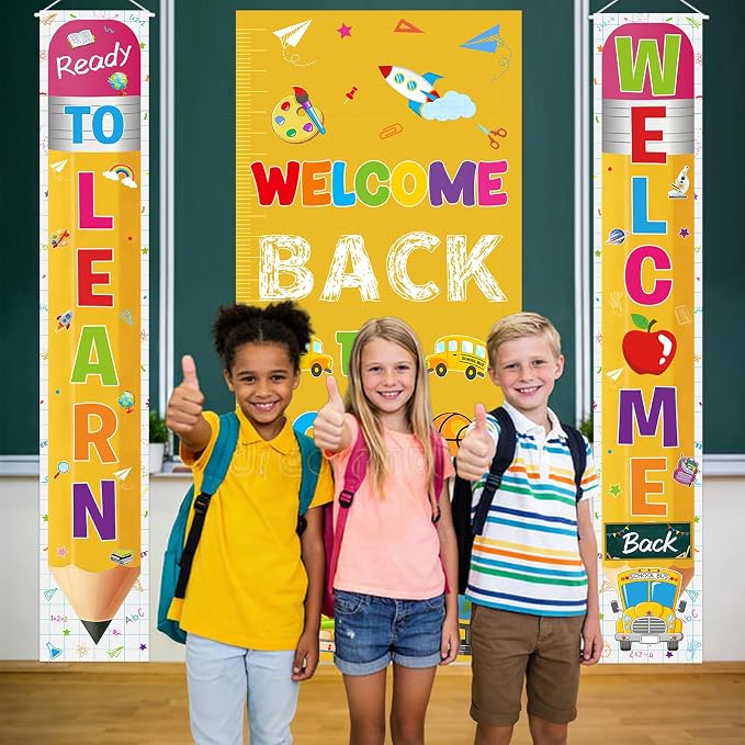 Welcome Back to School Decorations: 3Pcs Welcome Back to School Banner - Image 4