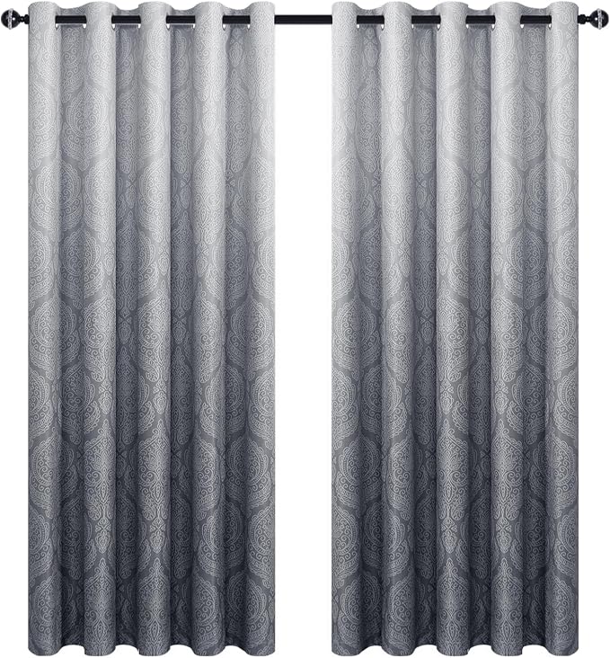 DWCN Grey Ombre Blackout Curtains - Image 8