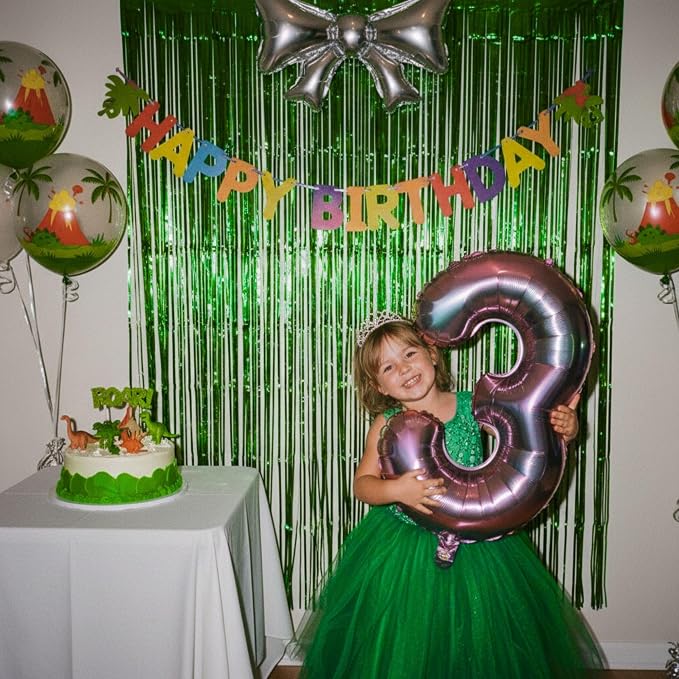 Matte Green Foil Fringe Curtain Backdrop Party Decorations 4PCS | 6.6×3.3 ft - Image 6