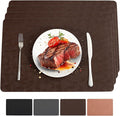 Vinyl Placemats Set of 4 Heat Resistant Easy Clean Non-Slip Place Mats by BxzanDya-LifeSmartMaker