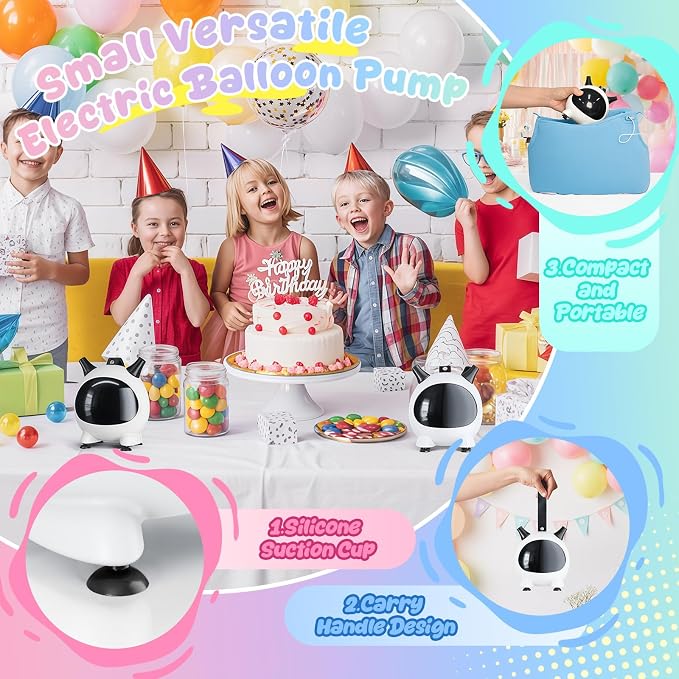 Balloon Pump Electric, Portable Balloons Inflator Air Pump Dual Nozzle - Image 5