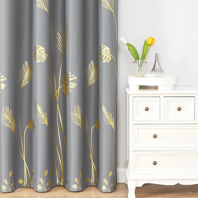Gold and Grey Blackout Curtains - Image 2