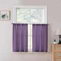 Tollpiz Short Linen Tier Curtains Rod Pocket Semi Sheer Half Kitchen Curtain by Tollpiz