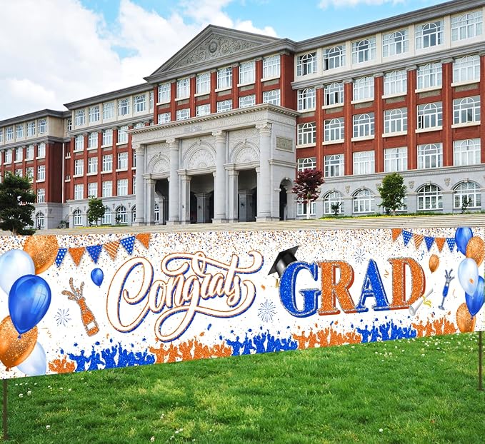 Congrats Grad Banner Decoration-Class of 2026 Banner, Graduation Party - Image 6