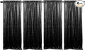 JYFLZQ Black Sequin Backdrop Curtains 2ft x 8ft 4 Panels Glitter Photo Booth Backdrops Sparkly Photography Background Drapes for Halloween Father's Day Graduation Birthday Parties