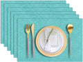 Cloth Placemats Set of 6, Cotton Linen Blend Machine Washable Durable Linen by LANDVIEW
