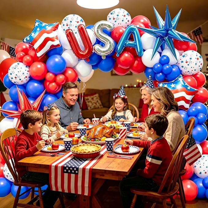 4th of July Balloon Garland Arch Kit, Patriotic Decorations - Image 6