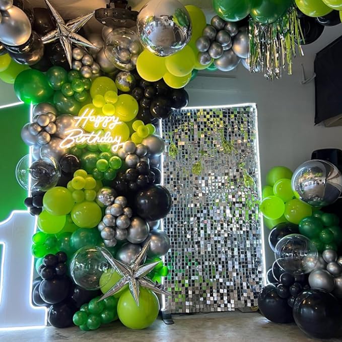 Awenztech 122pcs Dark Green Latex Balloons in 18 12 10 5 inches | Tropical - Image 4