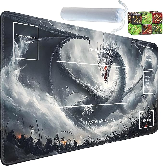 for TCG Playmat with Zones, Non-Slip Rubber Bottom Trading Card Game Mat with by Unknown