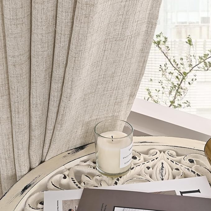 YoungsTex Natural Linen Curtains 38 Inch Width - Image 8