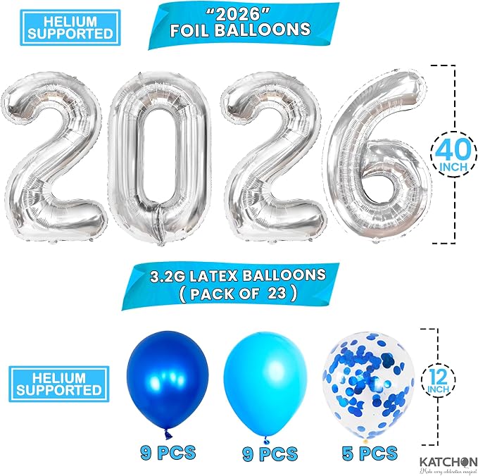KatchOn Blue 2026 Graduation Party Decorations, graduation Balloons - Image 4