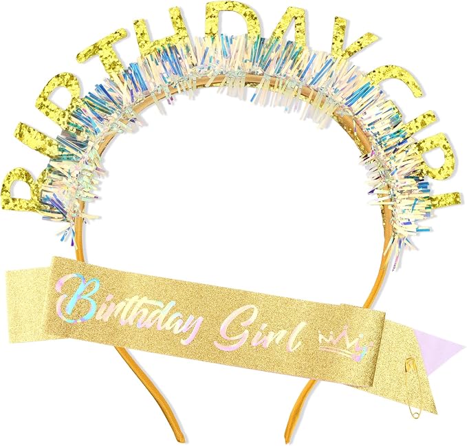 CIEHER Birthday Girl Headband Birthday Crown by CIEHER