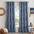 NICETOWN Stone Blue Decorative Curtains Blackout 84 inch Length by NICETOWN