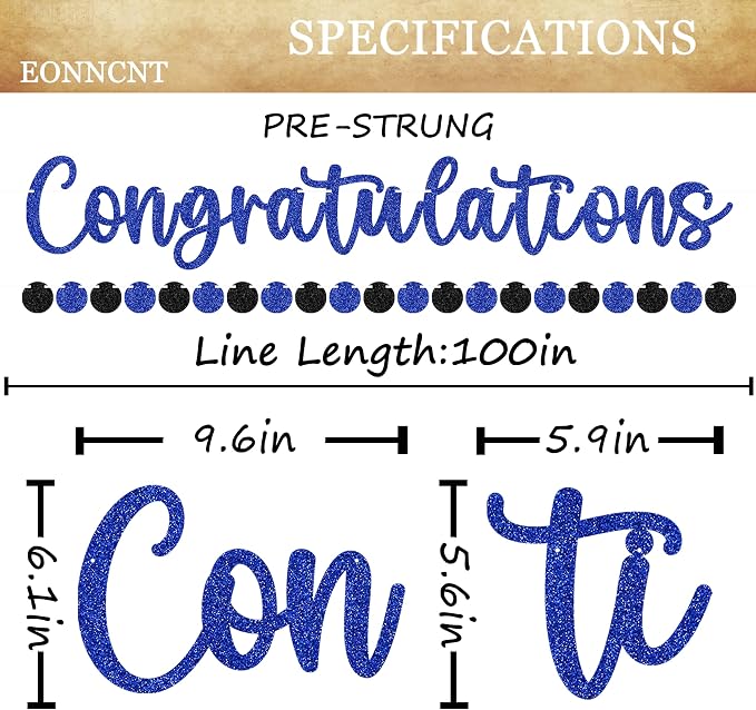 Pre-strung Congratulations Banner - Image 3