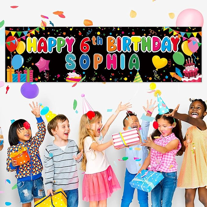 Personalized Birthday Banner For Party, Name And Ages DIY Banner Includes - Image 5