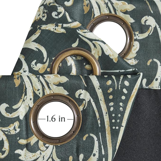jinchan Blackout Curtains for Bedroom, Vintage Medallion Art Deco Drapes - Image 7