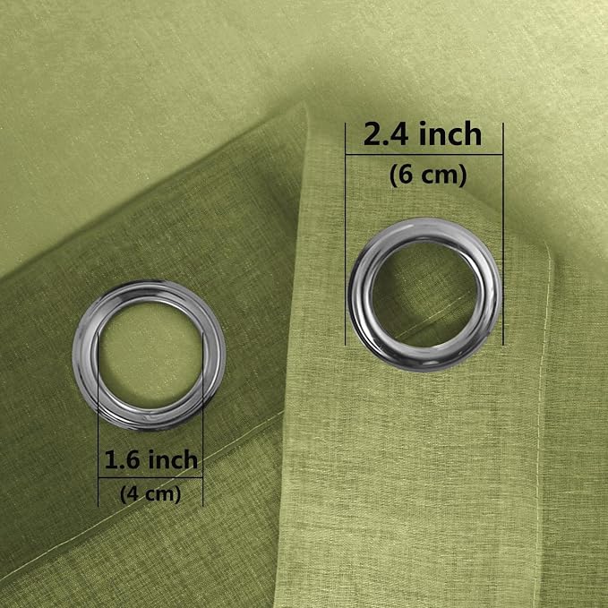 DWCN Ombre Faux Linen Sheer Curtains - Image 4