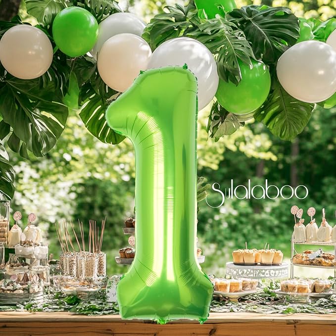 40 Inch Green Number 1 Balloon Lime Big Large Helium Number 0-9 | Giant Digital - Image 4
