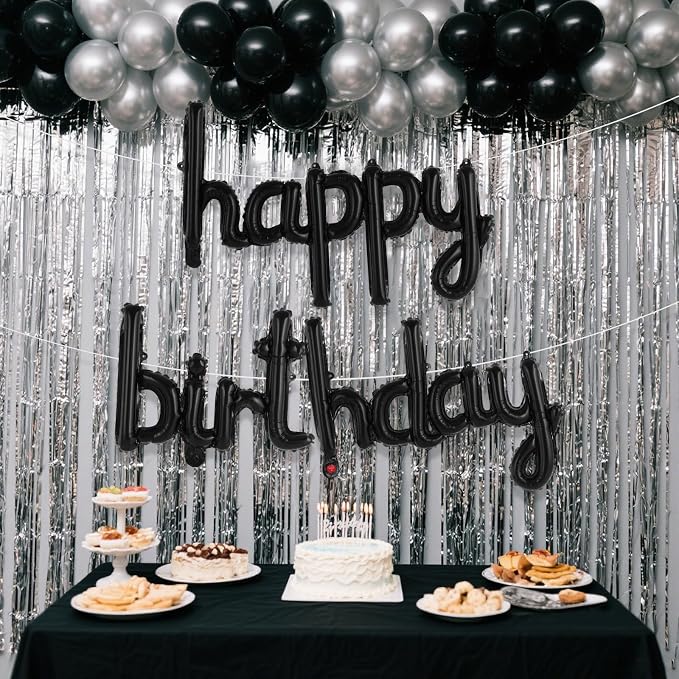 Happy Birthday Balloons Banner Foil Letters Balloons Connected, Personalized - Image 2