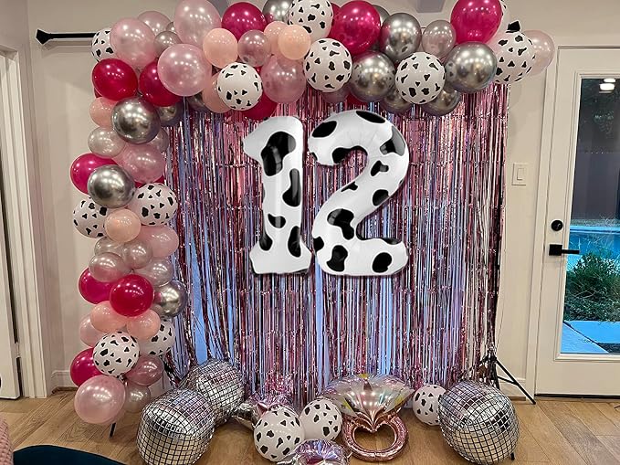 IWERP Cow Print 40 Inch 1st Number Balloon, Unisex Birthday Decorations - Image 3