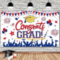 Blue Red Congrats Grad Class of 2026 Banner Backdrop Photography Background by SMENGGIL