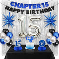 15th Birthday Decorations for Boys and Girls, Fringe Curtains, Tablecloth and by Vicycaty