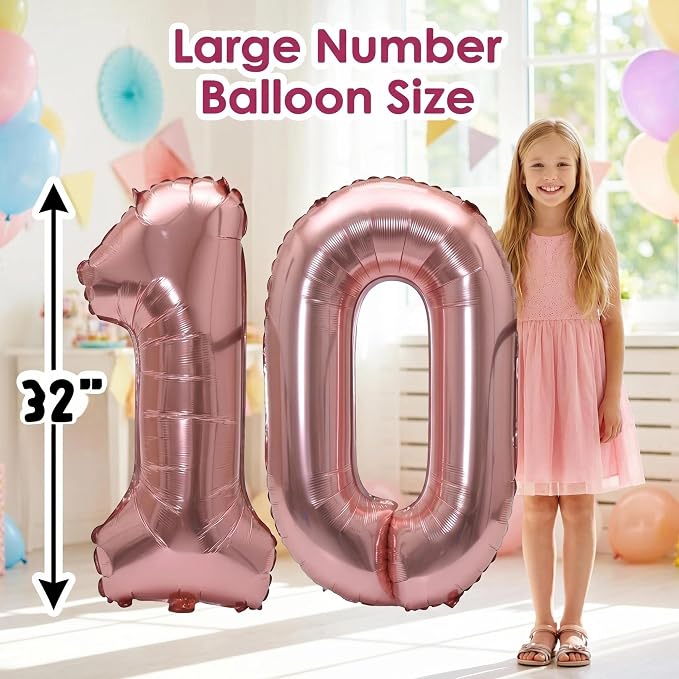 Number 10 Balloon Foil Mylar Balloons - Image 4
