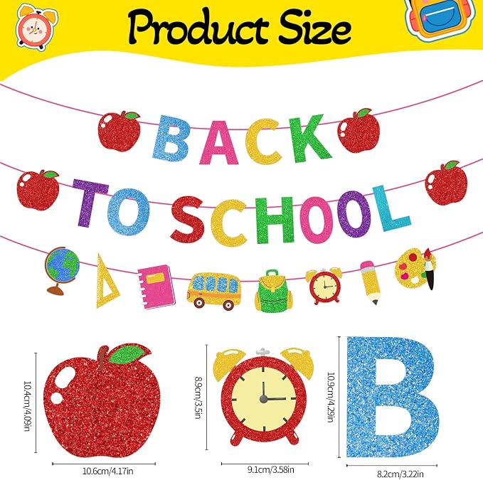 Back to School Banner Happy First Day of School Decorations Back to School - Image 2