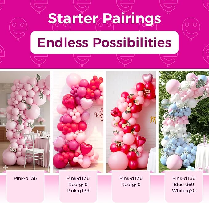 Bezente Pastel Pink Latex Matte Party Balloons 150 Pack 5 inch Small | Light - Image 4