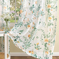 MYSKY HOME Green Sheer Floral Curtains 108 Inch Length by MYSKYHOME