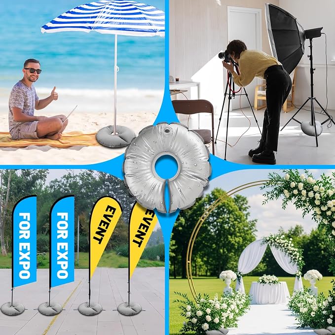 2 Pack 18" Water Weight Bags for Feather Flag Base, Water Bags for Weight | - Image 5