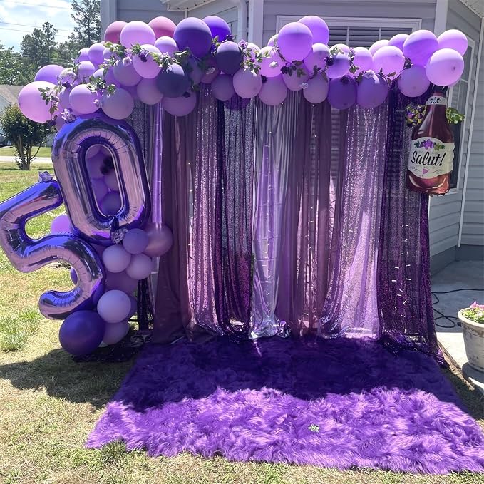 40 Inch Purple Number Balloons, Giant Self Inflating Foil 9 Years Old Birthday - Image 7