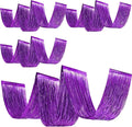 4 Pcs Purple 15ft Metallic Foil Ceiling Fringe Curtains, Party Decor Fringe by Breling