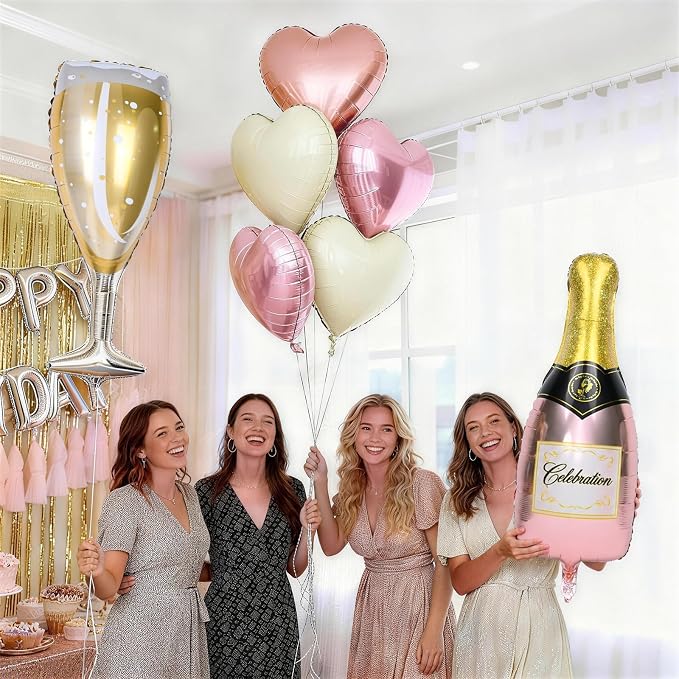 Champagne Balloons, Bachelorette Party Balloons - Image 4