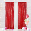Eternal Beauty Red Sequin Backdrop Curtains, 2 Panels 3x7FT | 3mm Sparkle by EternalBeauty