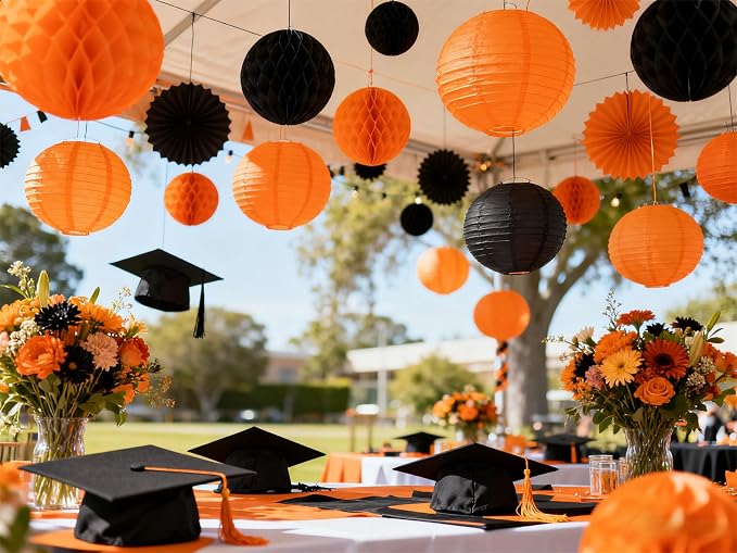 ZOOYOO 10Pcs Paper Lanterns, Graduation, Theme Party Garden Home Decor - Image 3