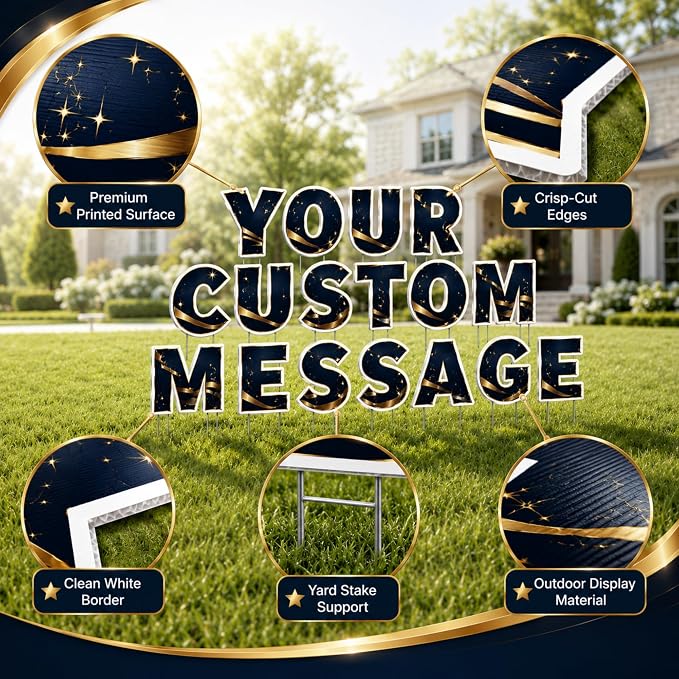 Custom Large lawn letters with stakes by BCB | Lawn Sign Printed in USA | 24 - Image 5