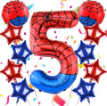 40 Inch Spider Theme Number Balloon, Number Block Foil Number 5 Balloons Large by AXBMM