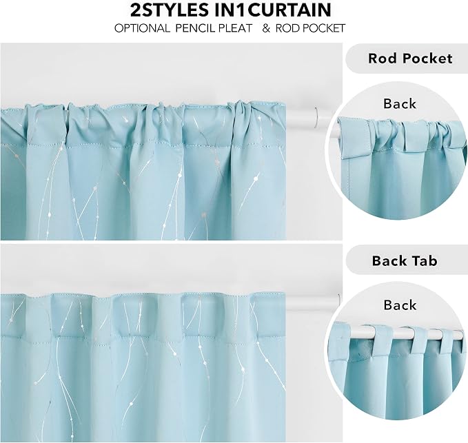 Deconovo Blackout Back Tab Curtains - Image 4