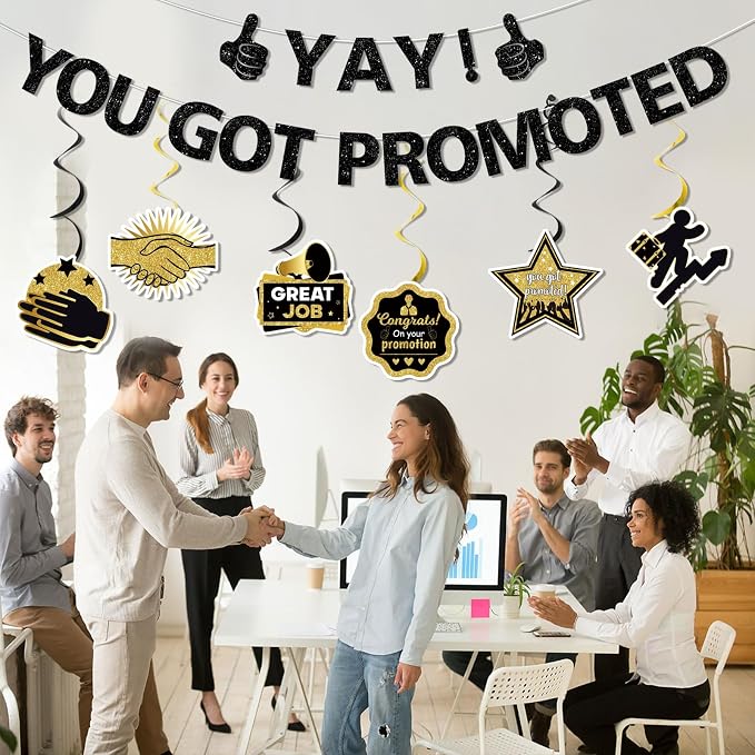 Yay! You Got Promoted Congratulations Banner Congratulations Decorations - Image 4