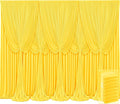 8 Panels Yellow Backdrop Curtains by Tao-GePartyDecorations