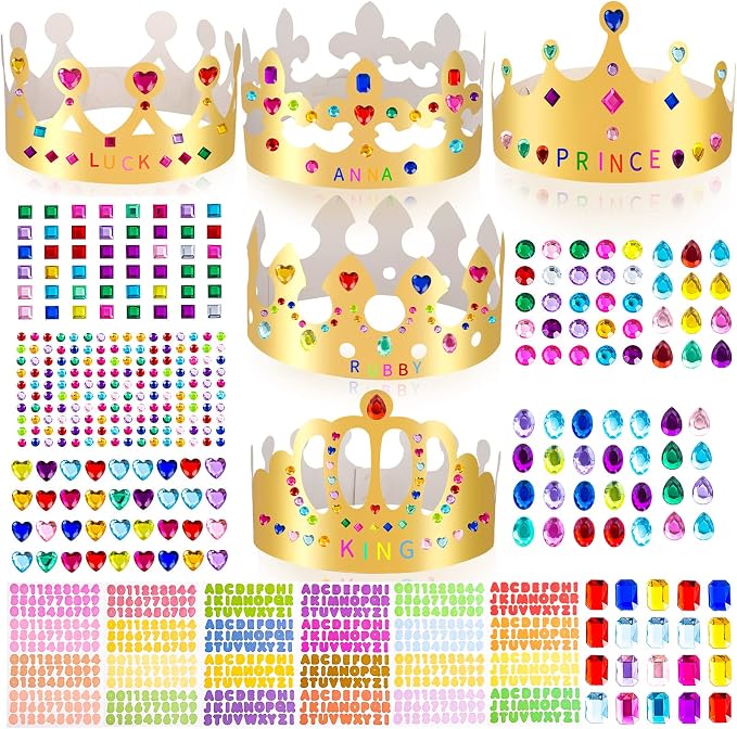 Gold Paper Crowns, Diy Birthday King Crowns Craft to Decorate, Paper Prince by MGZTTHW